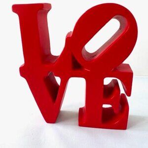 COPY - Torre & Tagus LOVE WORD ART DÉCOR Red Resin - NEW